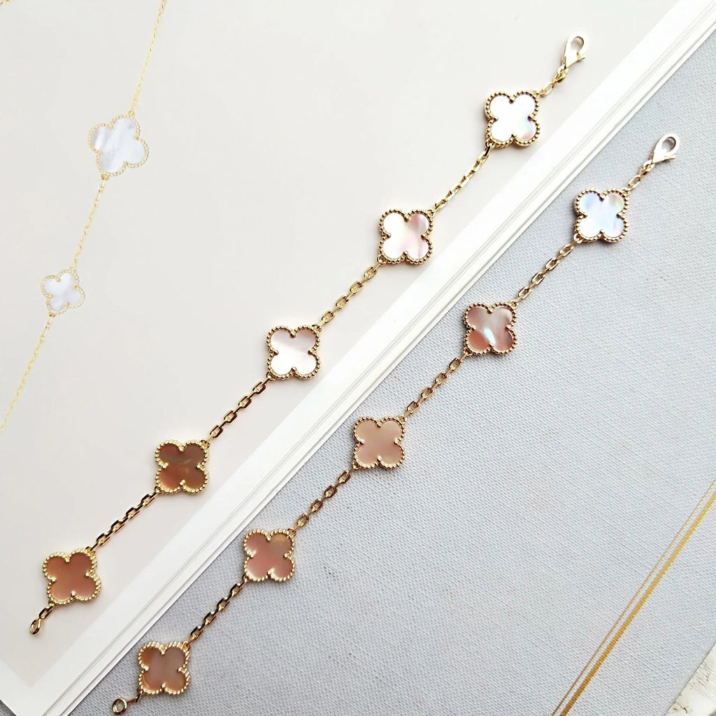 [Clover Jewelry]CLOVER 5 PINK MOP BRACELET
