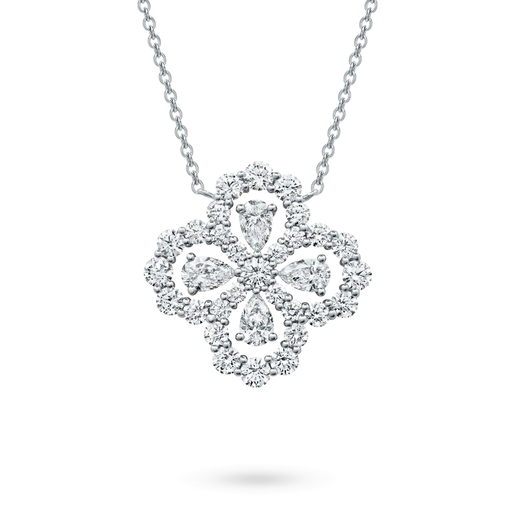 [Clover Jewelry]LOOP NECKLACE FULL MOTIF DIAMOND 16MM MULTIPLE COLORS