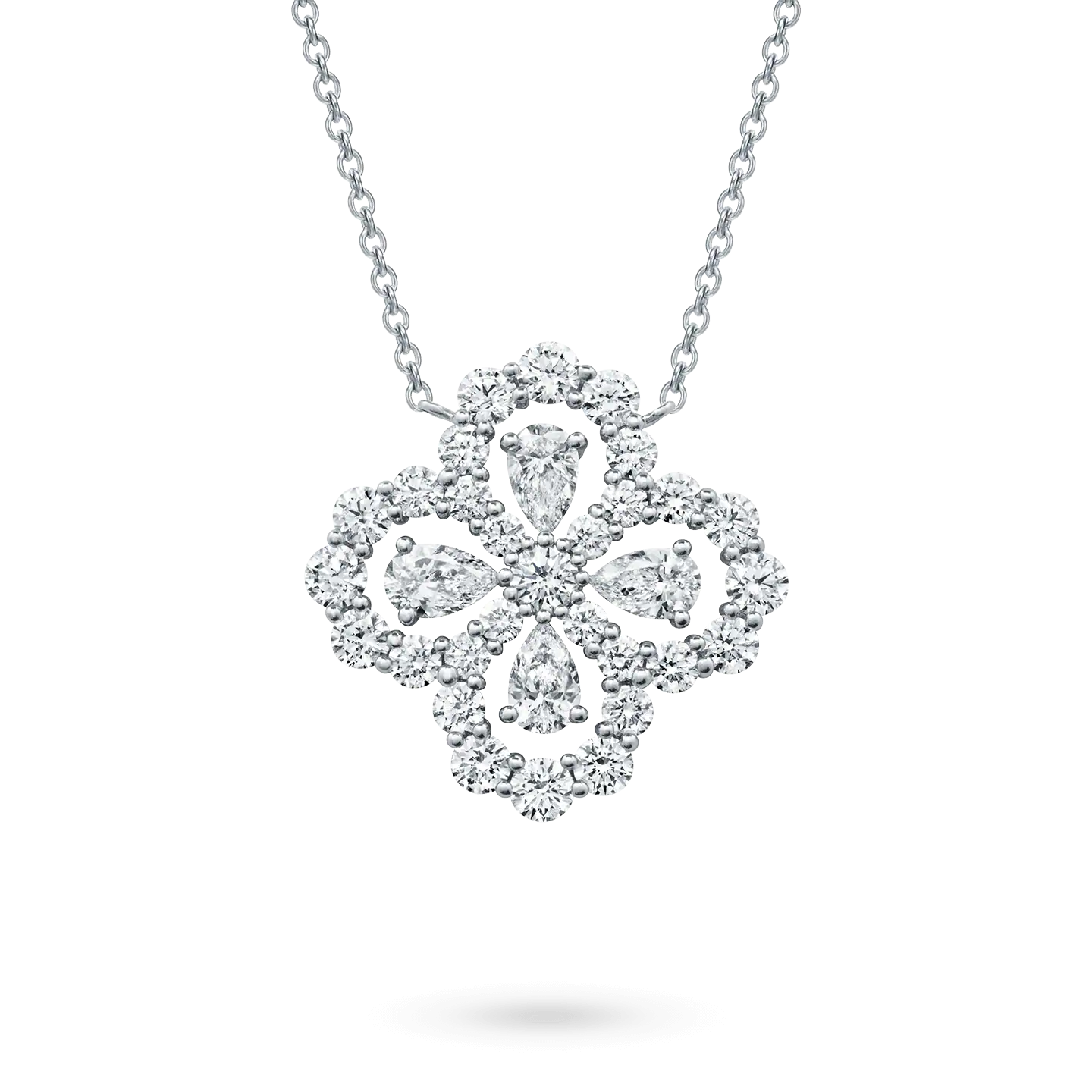 [Clover Jewelry]LOOP NECKLACE FULL MOTIF DIAMOND 16MM MULTIPLE COLORS