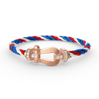 [Clover Jewelry]FORCE LARGE HORSESHOE HALF DIAMOND BRACELET ROSE GOLD