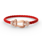 [Clover Jewelry]FORCE LARGE HORSESHOE HALF DIAMOND BRACELET ROSE GOLD