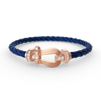 [Clover Jewelry]FORCE LARGE HORSESHOE HALF DIAMOND BRACELET ROSE GOLD