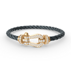 [Clover Jewelry]FORCE LARGE HORSESHOE FULL DIAMOND BRACELET GOLD