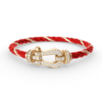 [Clover Jewelry]FORCE LARGE HORSESHOE FULL DIAMOND BRACELET GOLD
