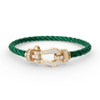 [Clover Jewelry]FORCE LARGE HORSESHOE FULL DIAMOND BRACELET GOLD