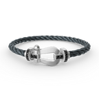 [Clover Jewelry]FORCE LARGE HORSESHOE BLACK DIAMOND BRACELET SILVER