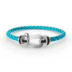 [Clover Jewelry]FORCE LARGE HORSESHOE BLACK DIAMOND BRACELET SILVER