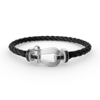 [Clover Jewelry]FORCE LARGE HORSESHOE BLACK DIAMOND BRACELET SILVER