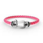 [Clover Jewelry]FORCE LARGE HORSESHOE BLACK DIAMOND BRACELET SILVER