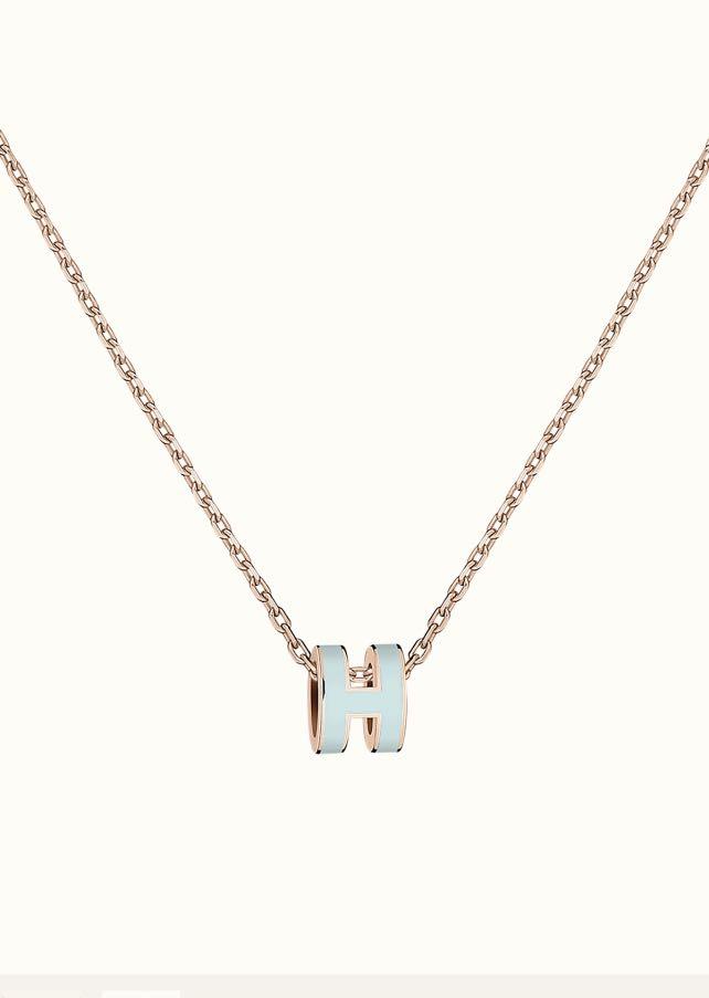 [Clover Jewelry]POP H HELLBLAUE HALSKETTE