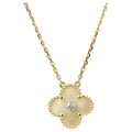 [Clover Jewelry]CLOVER 15MM DIAMOND GOLD MOTHER OF PEARL NECKLACE