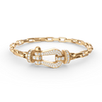 [Clover Jewelry]FORCE LARGE HORSESHOE CLASP  METAL BRACELET