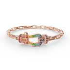 [Clover Jewelry]FORCE LARGE HORSESHOE CLASP  METAL BRACELET