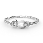 [Clover Jewelry]FORCE LARGE HORSESHOE CLASP  METAL BRACELET