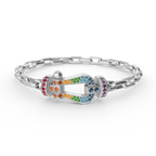 [Clover Jewelry]FORCE LARGE HORSESHOE CLASP  METAL BRACELET
