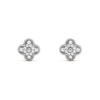 [Clover Jewelry]CLOVER 1 MOTIFS DIAMOND STUD EARRINGS SILVER