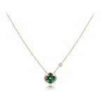 [Clover Jewelry]SONNENANHÄNGER ROSÉGOLD 1 DIAMANT HALSKETTE