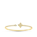 [Clover Jewelry]IDYLLE GOLD OPEN BRACELET DIAMOND PAVED