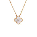 [Clover Jewelry]KLEE 15MM DIAMANT WEISSE FRITILLARIA-HALSKETTE