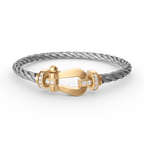 [Clover Jewelry]ホースシューラージ ハーフダイヤモンド ブレスレット ゴールド