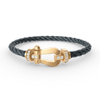 [Clover Jewelry]ホースシューラージ ハーフダイヤモンド ブレスレット ゴールド