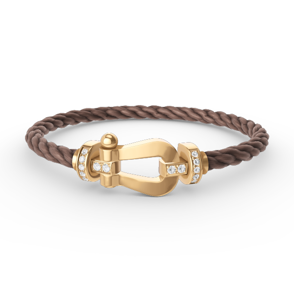 [Clover Jewelry]ホースシューラージ ハーフダイヤモンド ブレスレット ゴールド