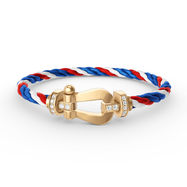 [Clover Jewelry]ホースシューラージ ハーフダイヤモンド ブレスレット ゴールド