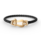 [Clover Jewelry]ホースシューラージ ハーフダイヤモンド ブレスレット ゴールド