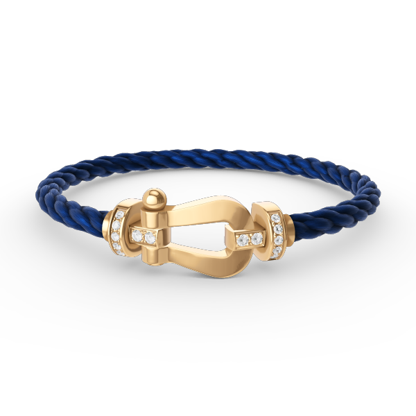 [Clover Jewelry]ホースシューラージ ハーフダイヤモンド ブレスレット ゴールド