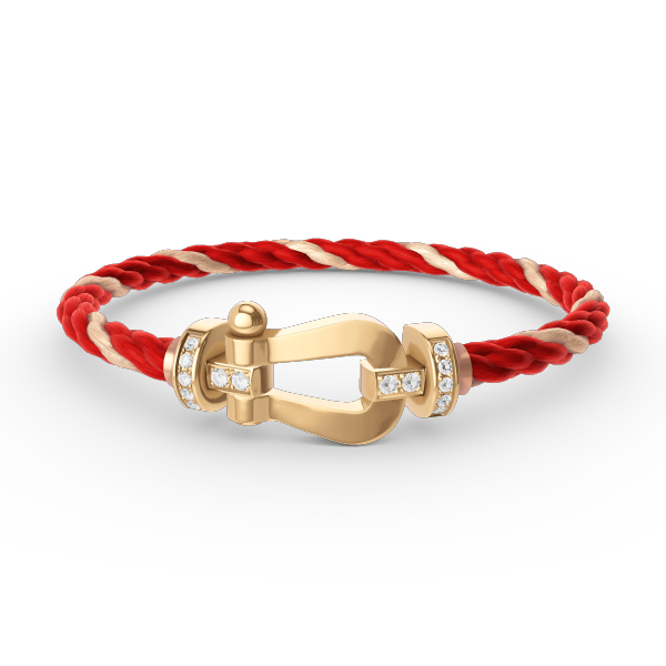 [Clover Jewelry]ホースシューラージ ハーフダイヤモンド ブレスレット ゴールド