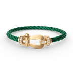 [Clover Jewelry]ホースシューラージ ハーフダイヤモンド ブレスレット ゴールド