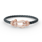 [Clover Jewelry]FORCE LARGE HORSESHOE FULL DIAMOND BRACELET ROSE GOLD