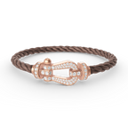[Clover Jewelry]FORCE LARGE HORSESHOE FULL DIAMOND BRACELET ROSE GOLD