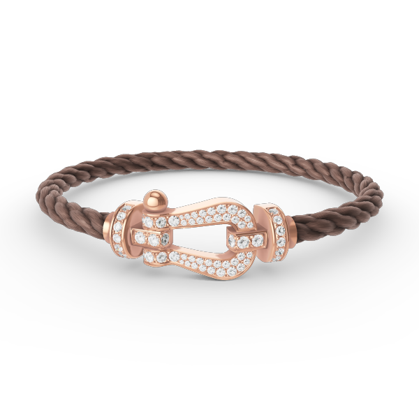 [Clover Jewelry]FORCE LARGE HORSESHOE FULL DIAMOND BRACELET ROSE GOLD