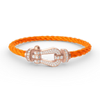 [Clover Jewelry]FORCE LARGE HORSESHOE FULL DIAMOND BRACELET ROSE GOLD