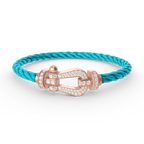 [Clover Jewelry]FORCE LARGE HORSESHOE FULL DIAMOND BRACELET ROSE GOLD