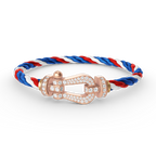[Clover Jewelry]FORCE LARGE HORSESHOE FULL DIAMOND BRACELET ROSE GOLD