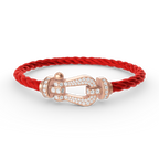 [Clover Jewelry]FORCE LARGE HORSESHOE FULL DIAMOND BRACELET ROSE GOLD