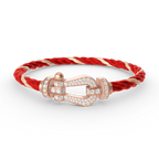 [Clover Jewelry]FORCE LARGE HORSESHOE FULL DIAMOND BRACELET ROSE GOLD