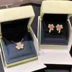 [Clover Jewelry]FRIVOLE ROSE GOLD FLOWER DIAMOND NECKLACE