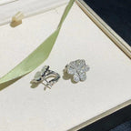[Clover Jewelry]FRIVOLE SILVER FLOWER DIAMOND EARRINGS