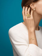 [Clover Jewelry]FRIVOLE GOLD FLOWER DIAMOND EARRINGS