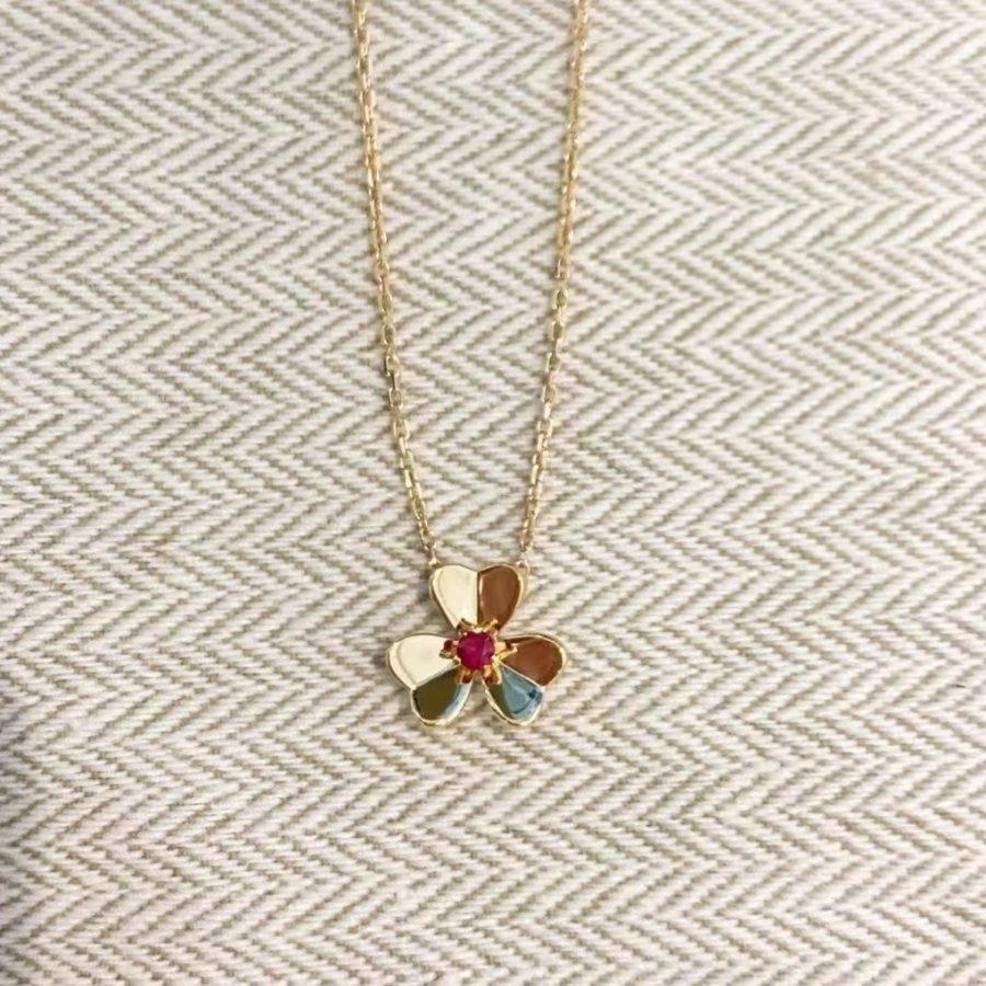 [Clover Jewelry]FRIVOLE GOLD FLOWER NECKLACE