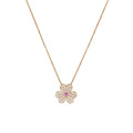 [Clover Jewelry]FRIVOLE ROSE GOLD FLOWER DIAMOND NECKLACE