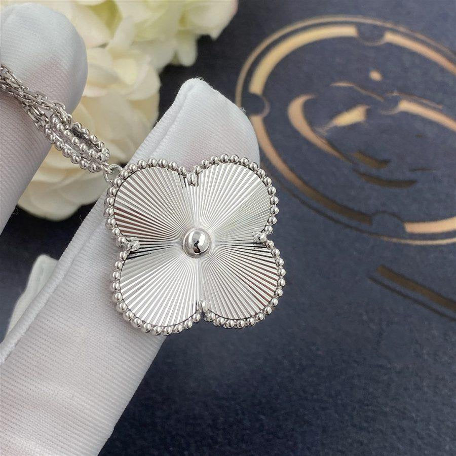 [Clover Jewelry]CLOVER 25MM SILVER BIG CLOVER NECKLACE