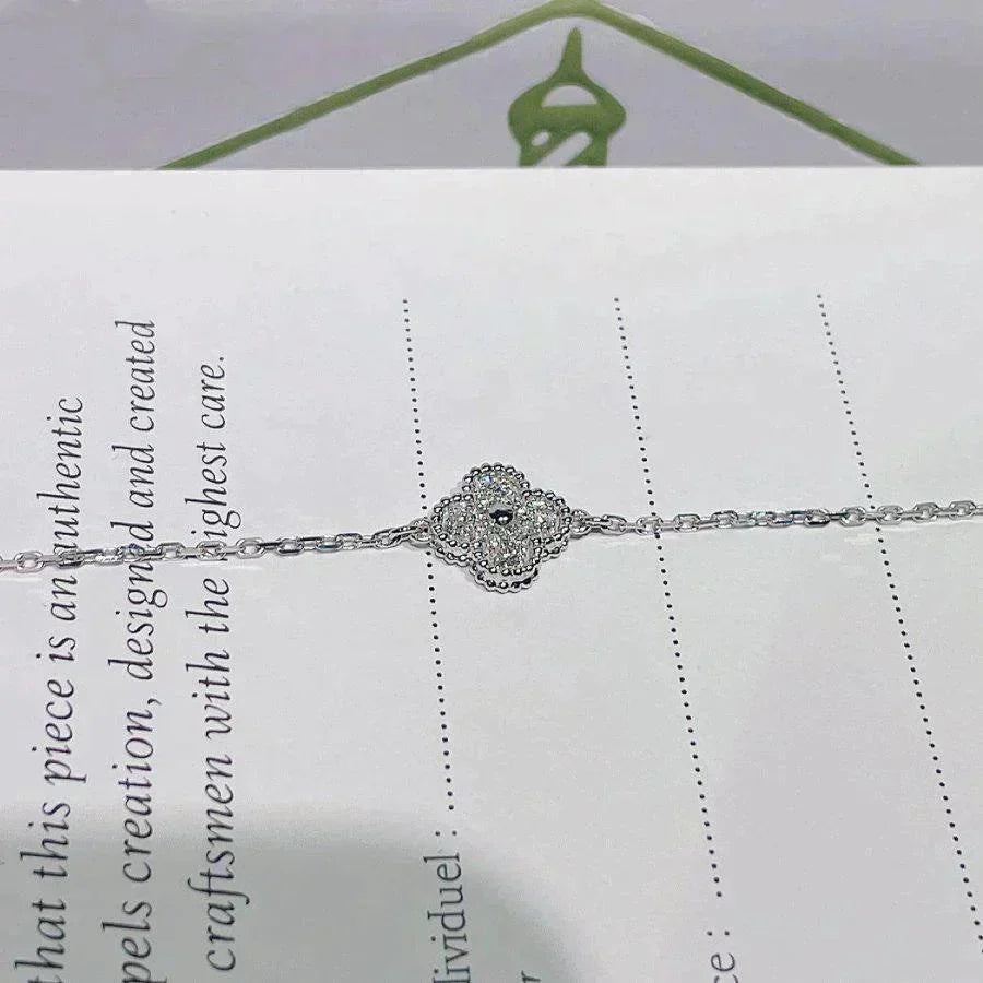 [Clover Jewelry]KLEE EINZELBLUMEN-ARMBAND SILBER