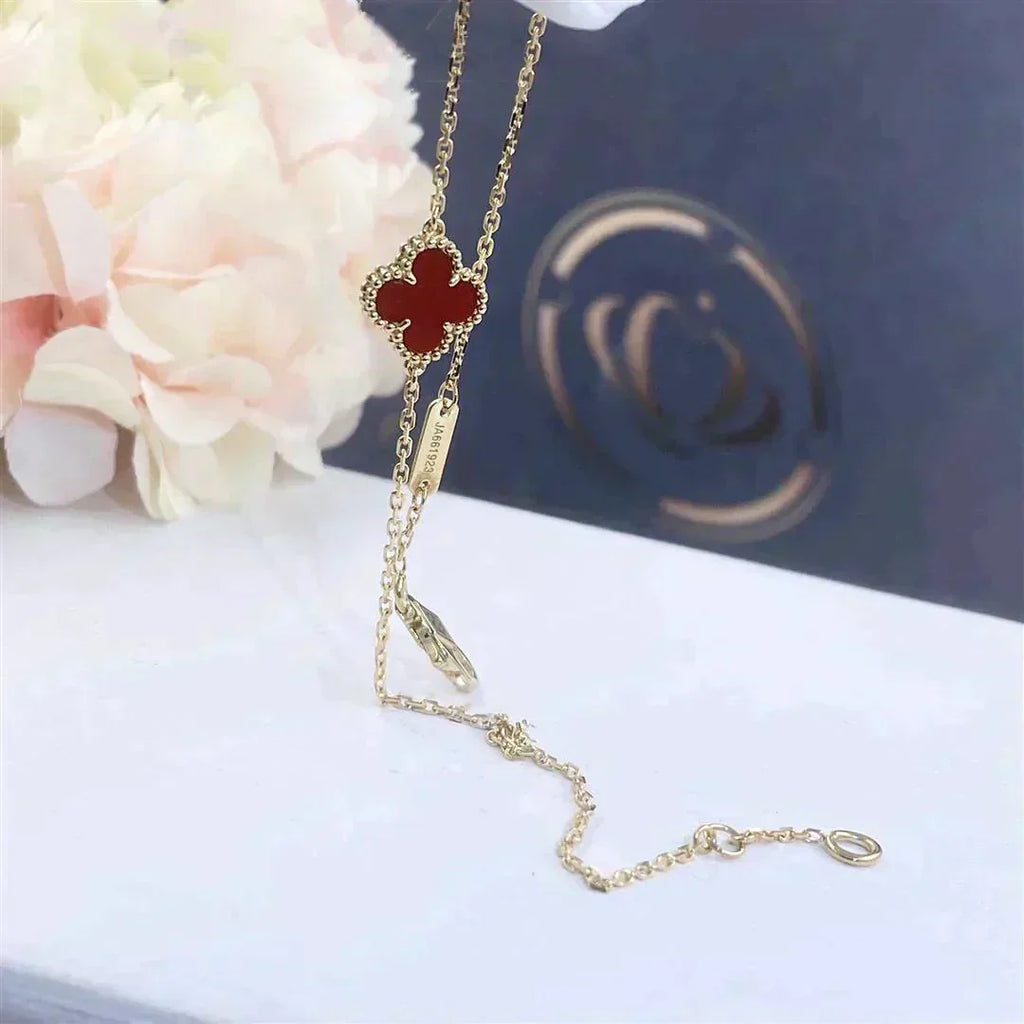 [Clover Jewelry]CLOVER  KARNEOL-EINZELBLÜTENARMBAND