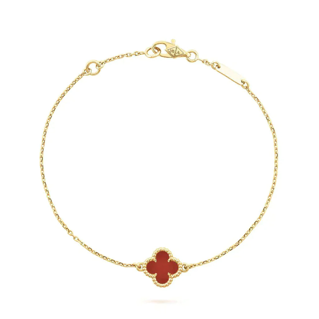 [Clover Jewelry]CLOVER  KARNEOL-EINZELBLÜTENARMBAND