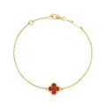 [Clover Jewelry]CLOVER  KARNEOL-EINZELBLÜTENARMBAND