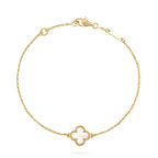 [Clover Jewelry]CLOVER WHITE MOP SINGLE FLOWER BRACELET